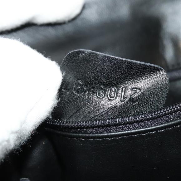 BALLY Chain Shoulder Bag Leather Black Gold Auth 141002 - Picture 12 of 16